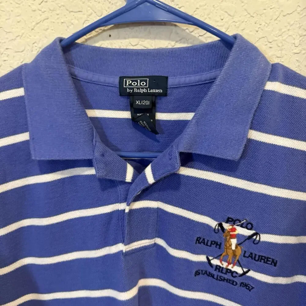 Vintage Polo Ralph Lauren Rugby Horse Designer Shirt Size‎ Boys XL Men’s Small